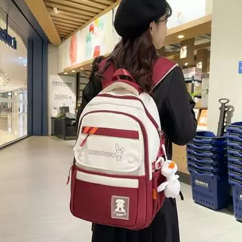 Женская школьная сумка, студенческий рюкзак, уличная дорожная сумка, мужской рюкзак чёрный