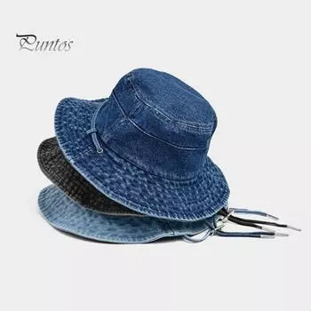 Женская шляпа для рыбалки, летняя складная шляпа с широкими полями для защиты от УФ-солнца, промываемая на открытом воздухе, для путешествий, пешего туризма, альпинизма, панама-ведро темно-синий