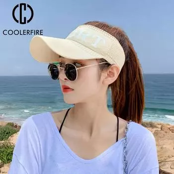 Женская шляпа Мужская кепка Повседневная Высокое качество Весна Лето Спортивная шляпа от солнца УФ-защита Топ Пустой солнцезащитный крем для бега Хлопковый козырекAC2002 One Size белый