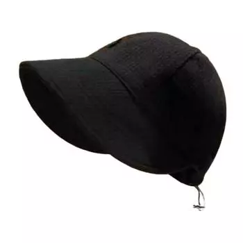 Женская шляпа от солнца, рыболовная шляпа с регулируемым шнурком, устойчивая к ультрафиолетовому излучению, складная, с широкими полями, летняя пляжная шляпа чёрный