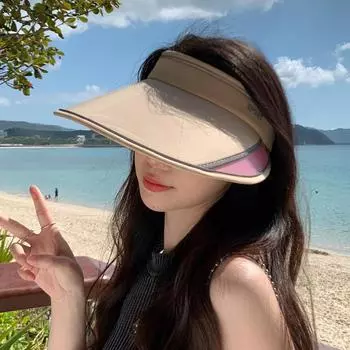 Женская шляпа от солнца с большими полями, дышащая полиэстеровая ткань, регулируемая застежка, идеально подходит для летнего активного отдыха на свежем воздухе one size
