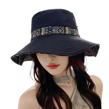 Женская шляпа от солнца с широкими полями, шляпа для альпинизма с цветочным принтом, простая шляпа-ведро с широкими полями, весна