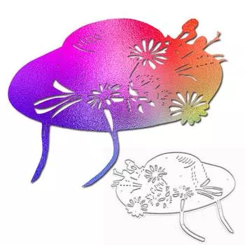 Женская шляпа от солнца, соломенная шляпа, цилиндр, дизайн, стиль, штампы для резки металла, сделай сам, скрапбукинг, тиснение, трафарет, бумага, шаблон для альбома серебряный