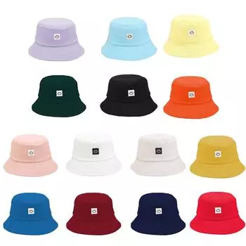 Женская шляпа Рыбацкая шляпа Смайлик Солнечная шляпа-ведро Хип-поп Повседневная шляпа-федора Открытый пляжная кепка розовый