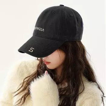 Женская шляпа с буквами, мужская бейсбольная кепка с вышивкой, весенне-летняя солнцезащитная кепка чёрный