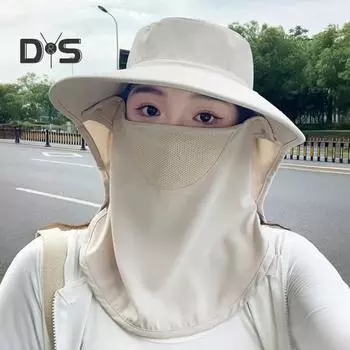 Женская шляпа с плоским верхом и широкими полями, складная, легкая, дышащая, с сильным солнцезащитным эффектом, летняя шляпа бежевый