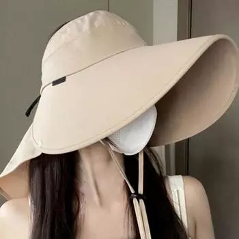 Женская шляпа с защитой от ультрафиолета и воротничком, дышащая летняя шляпа с широкими полями и солнцезащитным козырьком UPF 50+, для отдыха на пляже, походов, рыбалки, с открытым верхом хаки