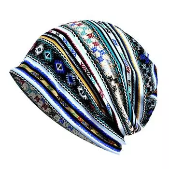 Женская шляпа в стиле бохо на открытом воздухе, ветрозащитная, для головы и шеи, теплая снежная шапка синий