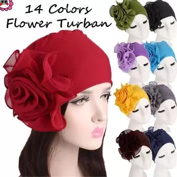 Женская шляпа в стиле ретро с большими цветами, тюрбаны с полями, куча шапок оранжевый