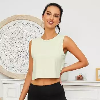 Женская шёлковая спортивная майка для бега и йоги из нюдового шелка, быстросохнущая, свободная S белый