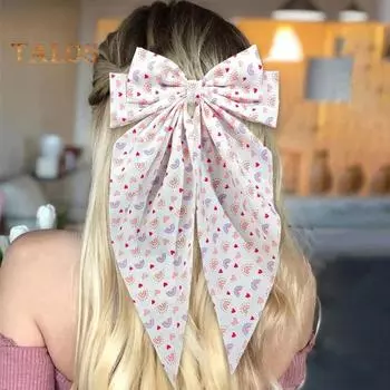 Женская шпилька для волос в форме банта с лентой в форме сердца и губами, заколка для волос с пружинным зажимом, аксессуары для волос на затылке, свадебный подарок 5
