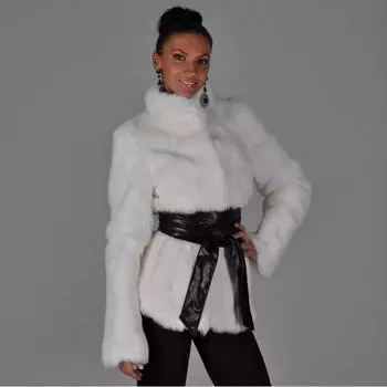 Женская шуба новая искусственная норковая шуба женская шуба средней и длинной длины большой размер повседневная теплая осень и зима S белый