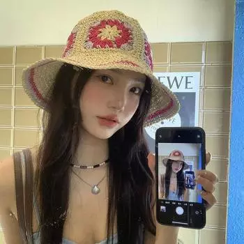 Женская соломенная рыбацкая шляпа с большими полями, солнцезащитная соломенная шляпа, солнцезащитная шляпа от солнца, пляжная шляпа
