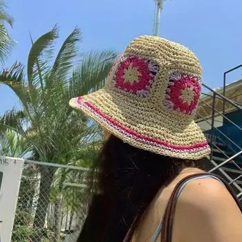 Женская соломенная шляпа с большими полями для защиты от солнца, солнцезащитная шляпа от солнца, пляжная шляпа, пляжная шляпа
