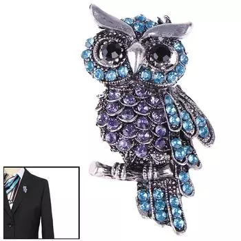 Женская сова из цинкового сплава, модная имитация броши, значок, рождественские подарки