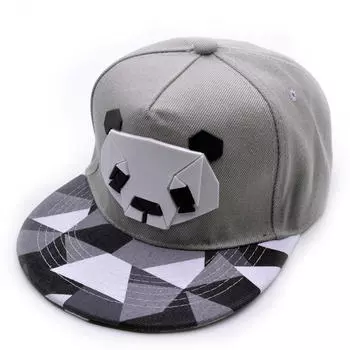 Женская спортивная бейсболка с пандой Snapback, мяч для гольфа, шляпа в стиле хип-хоп 55-61cm серый
