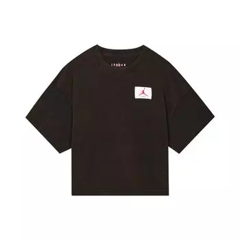 Женская спортивная футболка свободного покроя с коротким рукавом Jordan Essentials Boxy Logo, черные CZ4140-010 XL