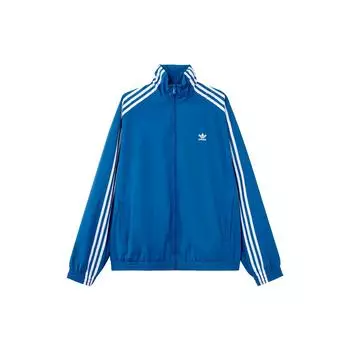 Женская спортивная куртка большого размера Adidas Originals Adilenium с тремя полосками и цветными блоками, цвет птичьего пера, синий IV9337 XXS