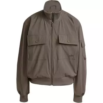 Женская спортивная куртка-пилот Adidas Originals P Ess с воротником-стойкой и молнией, темно-оливково-зеленая JD4791 S