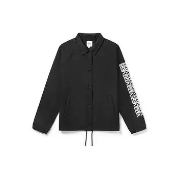 Женская спортивная куртка с воротником на шнурке и логотипом Vans Alphabet, черная VN0A4CX9BLK S