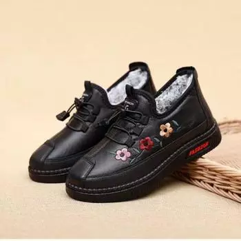 Женская спортивная обувь для пожилых женщин, мягкие теплые удобные лоферы 35