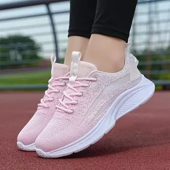 Женская спортивная обувь из дышащей сетки, весенние уличные кроссовки на шнуровке, нескользящие женские кроссовки из вулканизированной ткани Zapatillas Mujer 35