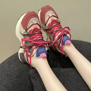 Женская спортивная обувь, классические кроссовки, женские кроссовки с дышащей сеткой на шнуровке, осенняя повседневная обувь разных цветов, женская теннисная обувь66 35 чёрный