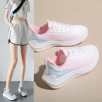 Женская спортивная обувь Легкие кроссовки Женская тканая дышащая женская обувь