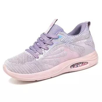 Женская спортивная обувь Теннисные женские кроссовки на воздушной подушке Кроссовки с дышащей сеткой на шнуровке Дизайнерская повседневная обувь для ходьбы 36