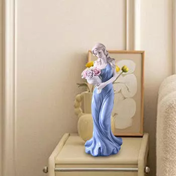 Женская статуя, украшение, керамическая скульптура тонкой работы, женская фигурка для книжного шкафа Lifting Hem