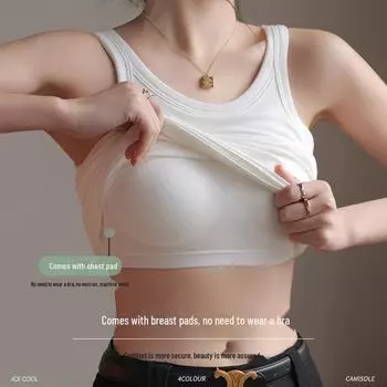 Женская стеганая кофточка 2025 года, лето: Стильный, универсальный топ-труба с элегантным дизайном спинки.