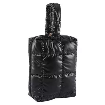 Женская стеганая косметичка, сумка для хранения косметики, большая вместительная косметичка с ручкой, однотонная для путешествий на открытом воздухе белый