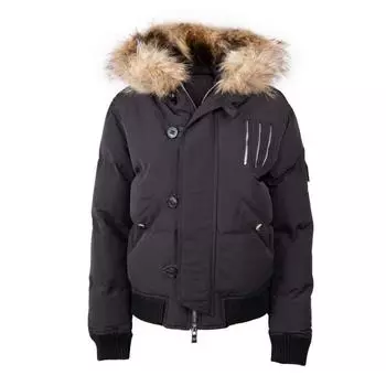 Женская стеганая куртка-пуховик с капюшоном из искусственного меха НОВЫЕ ДИЗАЙНЕРЫ XS хаки