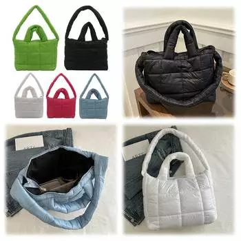 Женская стеганая сумка через плечо, большая вместимость, стеганая клетчатая сумка, однотонная стеганая сумка с верхней ручкой, женская сумка для поездок на работу зелёный