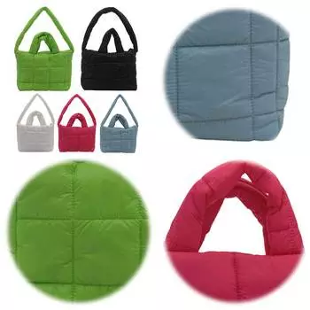 Женская стеганая сумка через плечо, большая вместимость, стеганая клетчатая сумка, однотонная объемная сумка через плечо, женская сумка для поездок на работу зелёный