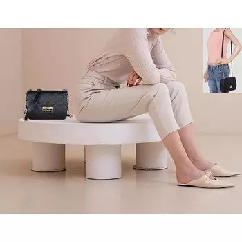 Женская стеганая сумка через плечо для девочек 8 x 3 x 6 in