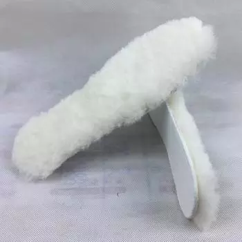 Женская стелька из натуральной овчины из австралийской шерсти, теплая удобная шерстяная стелька с зимней подкладкой 35 белый