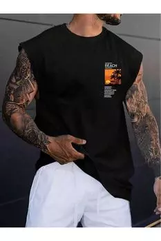 Женская стильная футболка большого размера, пляжная футболка большого размера с принтом