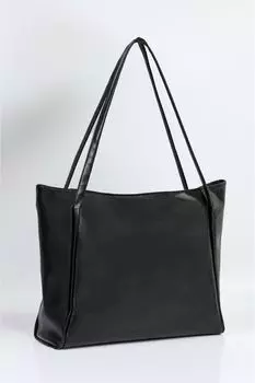 Женская стильная и полезная сумка через плечо Женская черная сумка-шоппер на молнии