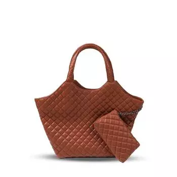 Женская стильная объемная стеганая сумка через плечо