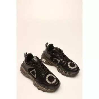 Женская стильная ретро черная матовая каменная спортивная обувь кроссовки