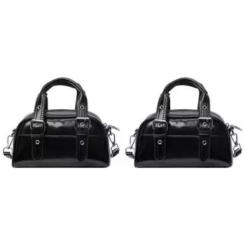 Женская стильная сумка через плечо из искусственной кожи, модная сумка через плечо для путешествий на открытом воздухе (черный)