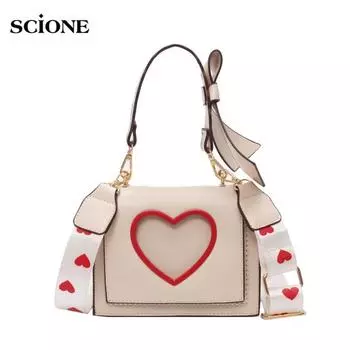 Женская сумка 2020, модная сумка через плечо, модная женская сумка Love Love, сумка 19cm*8cm*15cm чёрный