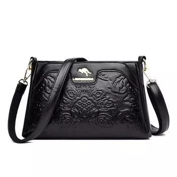 Женская сумка 2023, модные сумки на плечо с цветочным узором, женские сумки-мессенджеры из искусственной кожи, маленькая вместительная сумка-тоут