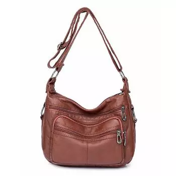 Женская сумка 2023, новая модная сумка среднего возраста, практичная сумка-мессенджер с несколькими карманами, винтажная сумка через плечо, трендовая сумка через плечо 27cm8cm20cm