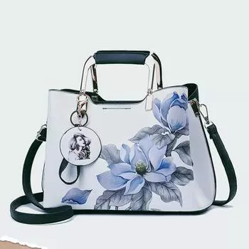 Женская сумка 2023, осень и зима, новая европейская и американская модная сумка, большая вместительная сумка через плечо с персонализированным принтом, сумка через плечо Tide 28cmx13cmx20cm красный