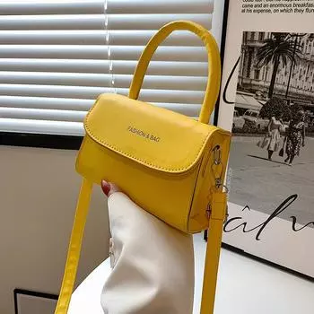 Женская сумка 2024 года, летняя новая простая модная тенденция для поездок на работу, маленькая квадратная сумка, простая модная сумка через плечо, сумка-мессенджер синий