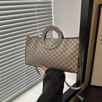 Женская сумка 2024 года, модная новая женская сумка, текстурированная маленькая квадратная сумка, персонализированная ретро-атмосферная женская сумка через плечо