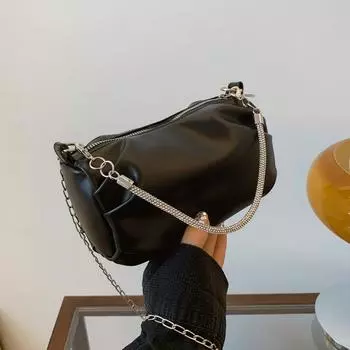 Женская сумка 2024 года, новая модная индивидуальная летняя красивая простая сумка-мессенджер, плиссированная переносная сумка-подушка белый