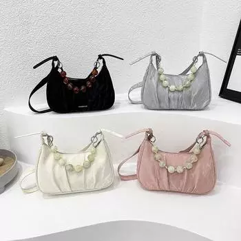 Женская сумка 2024 Новая мода Новая китайская сумка с бисером Женская новая женская сумка в китайском стиле для мамы Сумка на одно плечо Подмышки only bag